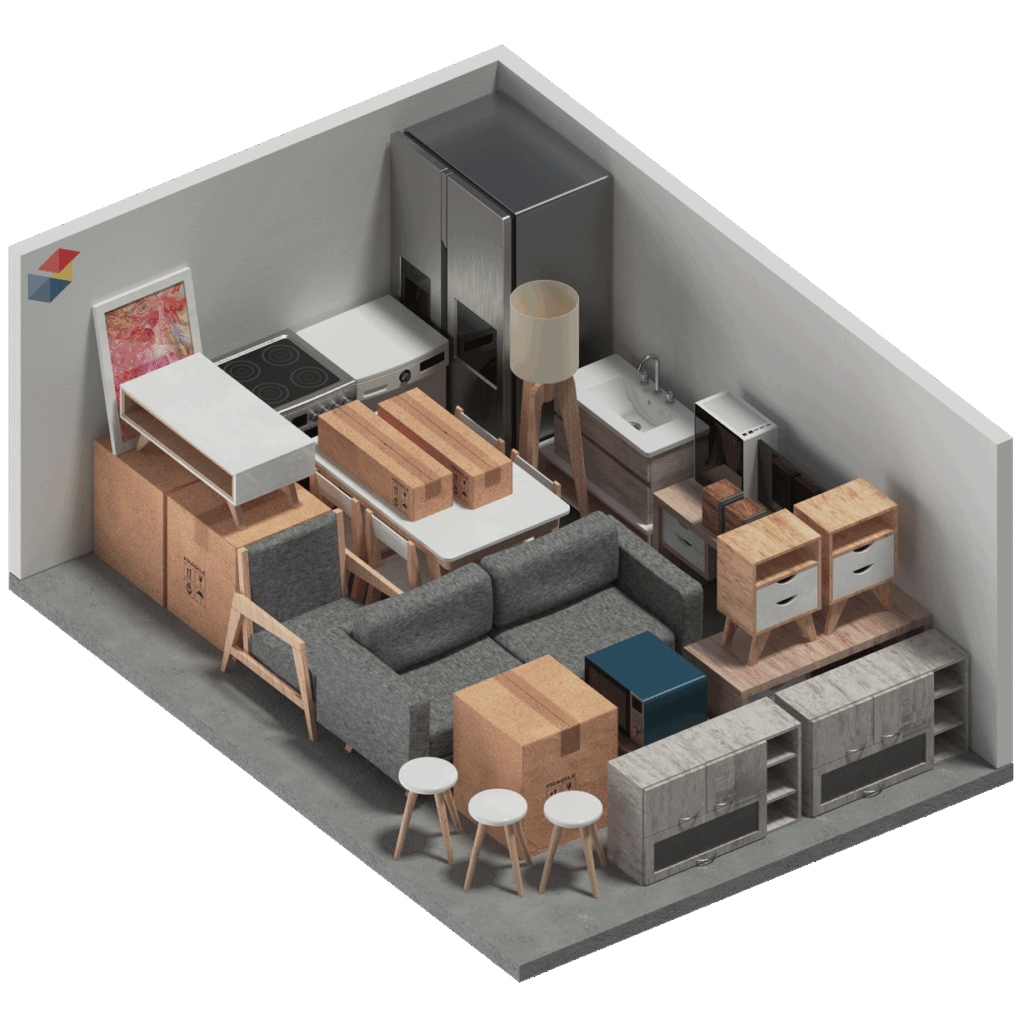 3D Unit Diagram for 3×4.5×3