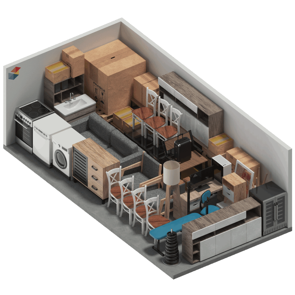 3D Unit Diagram for 2.3×5.9×3